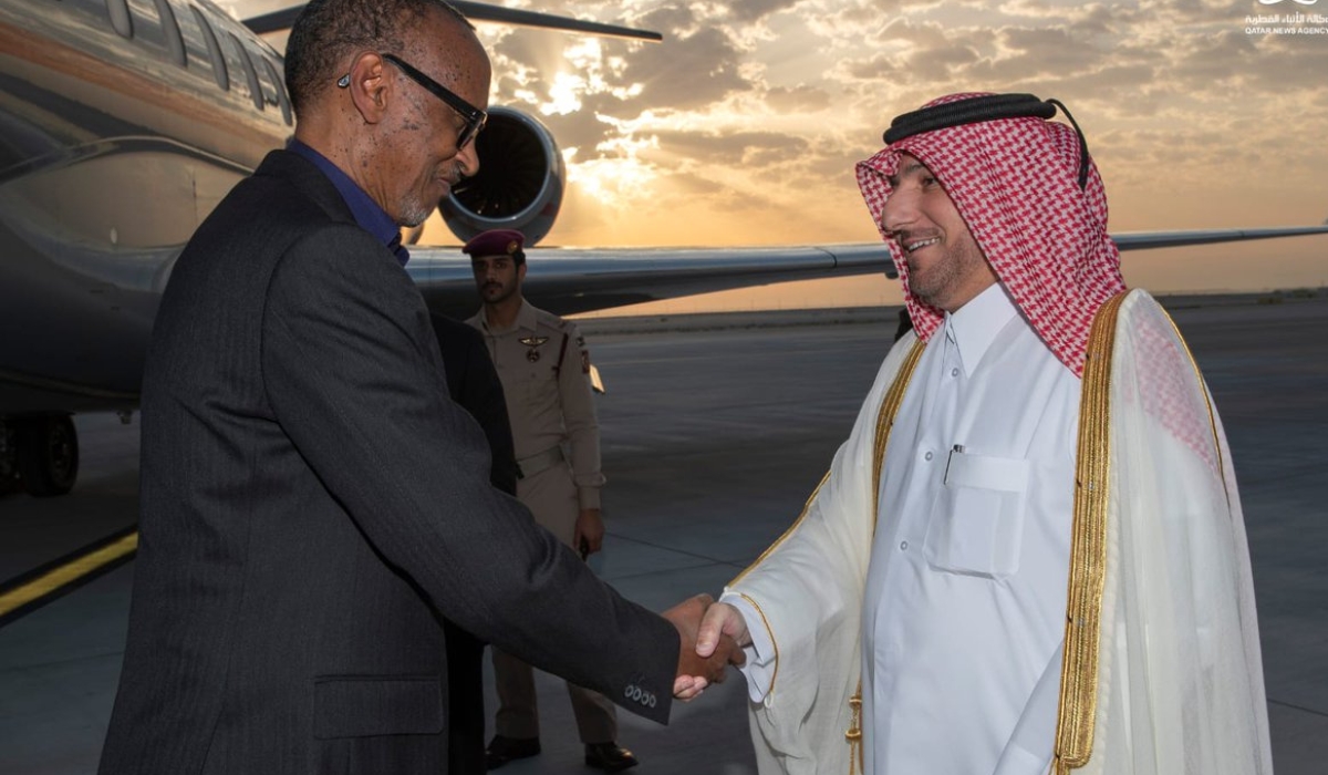 President of Rwanda Arrives in Doha